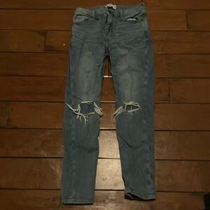 Abercrombie Kids Blue Skinny Jeans Distressed
